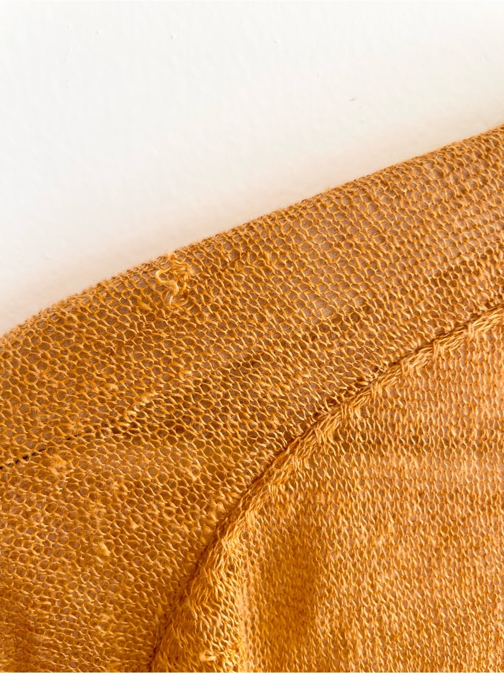 Jil Sander Orange Sheer Knit Long Sleeve Top - Picture 4 of 7